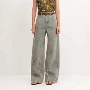 Thalia Devoré Jeans in Composite Denim - Fabrique